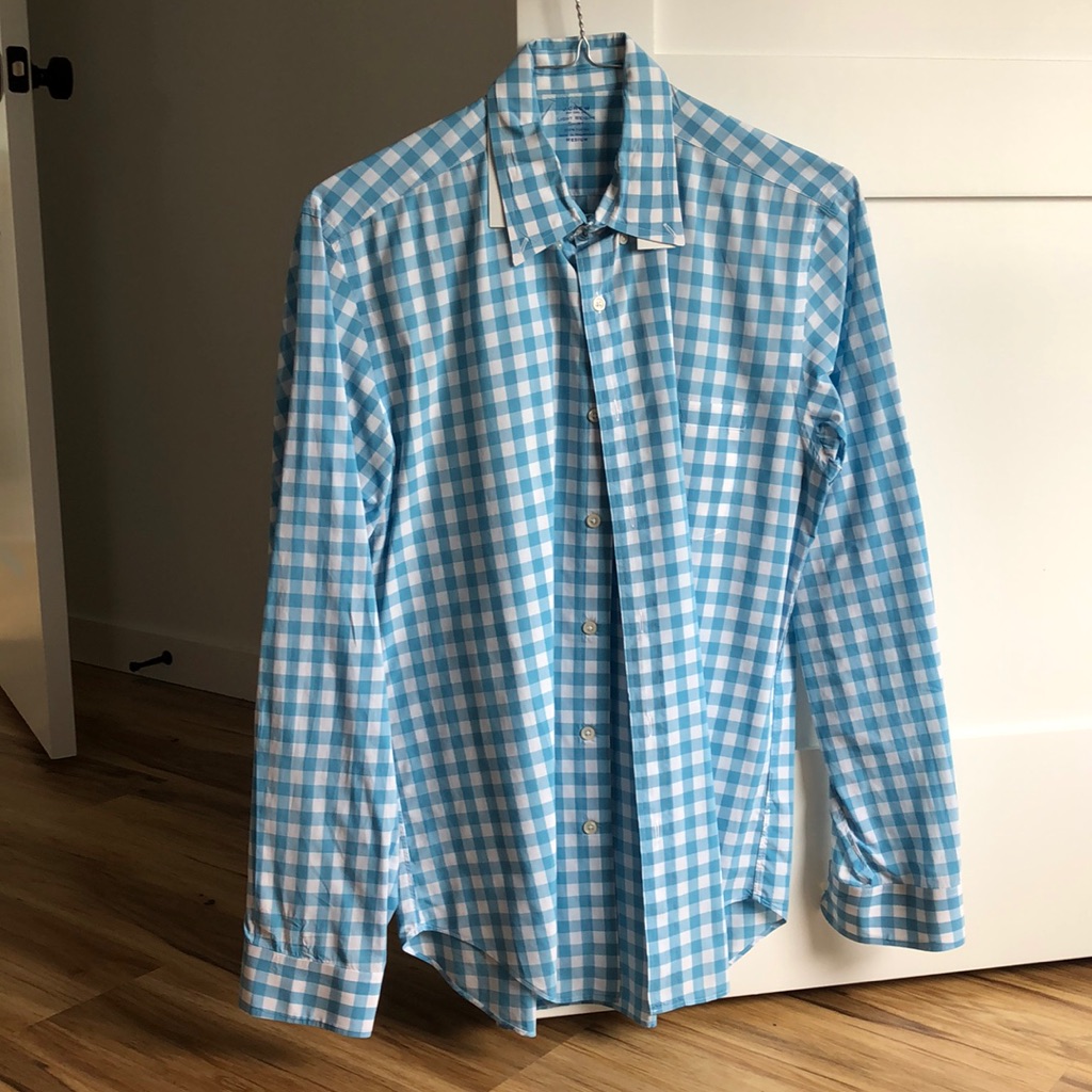 Blue/White Gingham Button Down